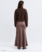 Gina Tricot / Satin skirt / Brown