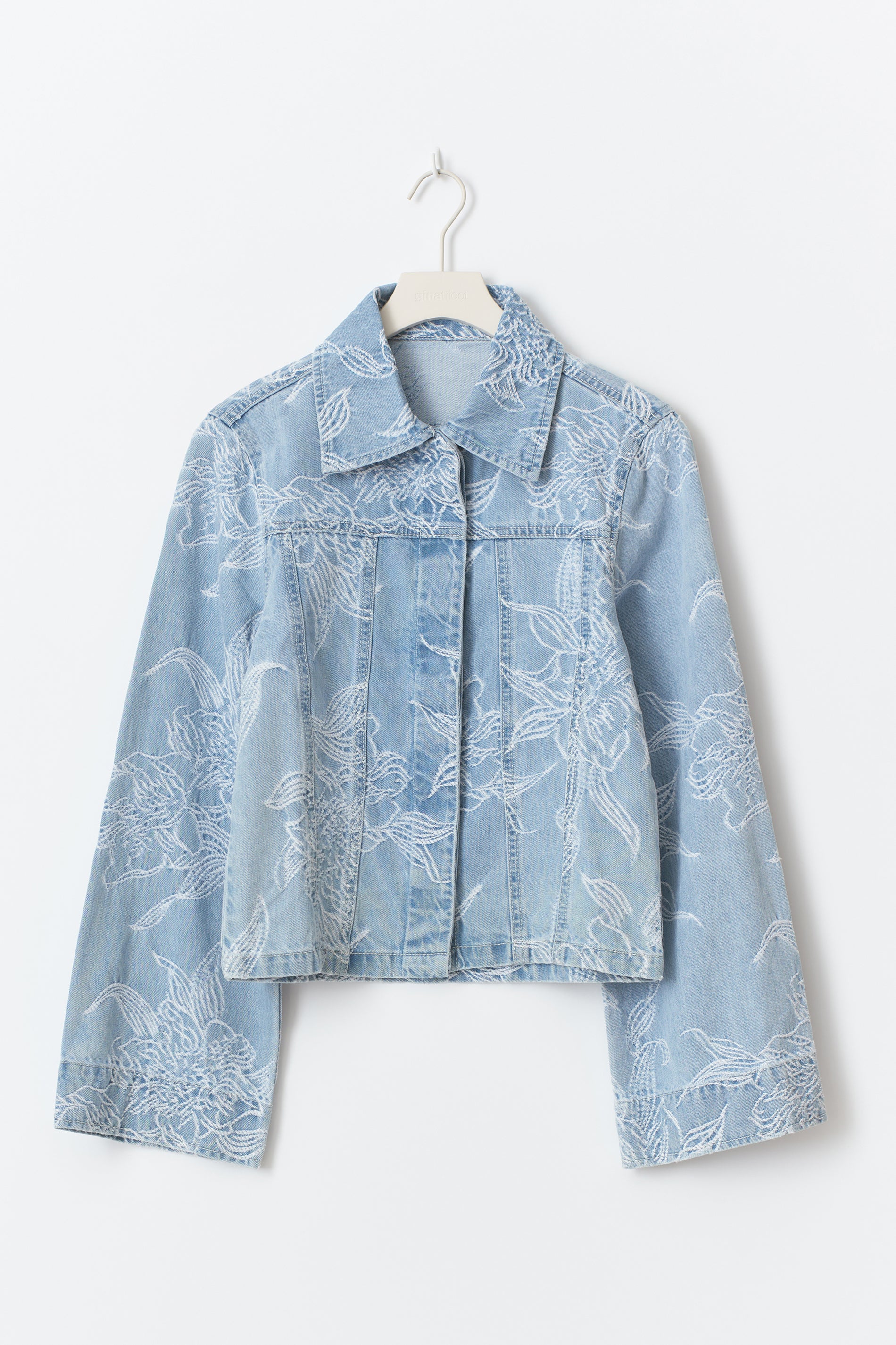 Gina Tricot / Embroidery denim shirt / Blue