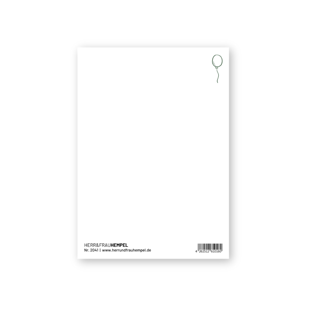 HERR&FRAUHEMPEL - Postkarte - HIP HIP HURRA