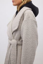Gina Tricot / Soft boucle long coat / Soft beige