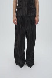 MbyM / Emeli-M Marbel stripe / Black brown pinstripe