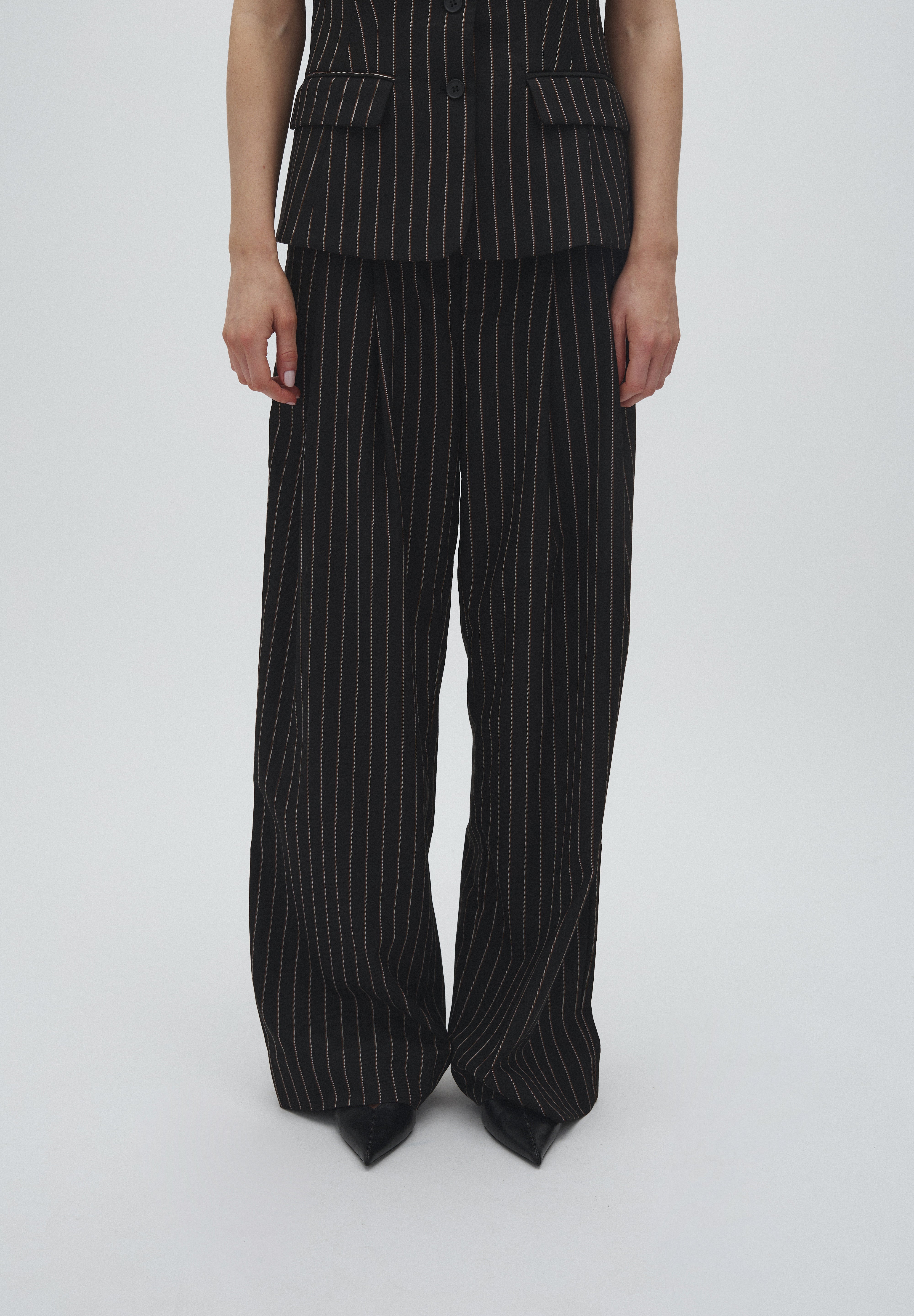 MbyM / Emeli-M Marbel stripe / Black brown pinstripe