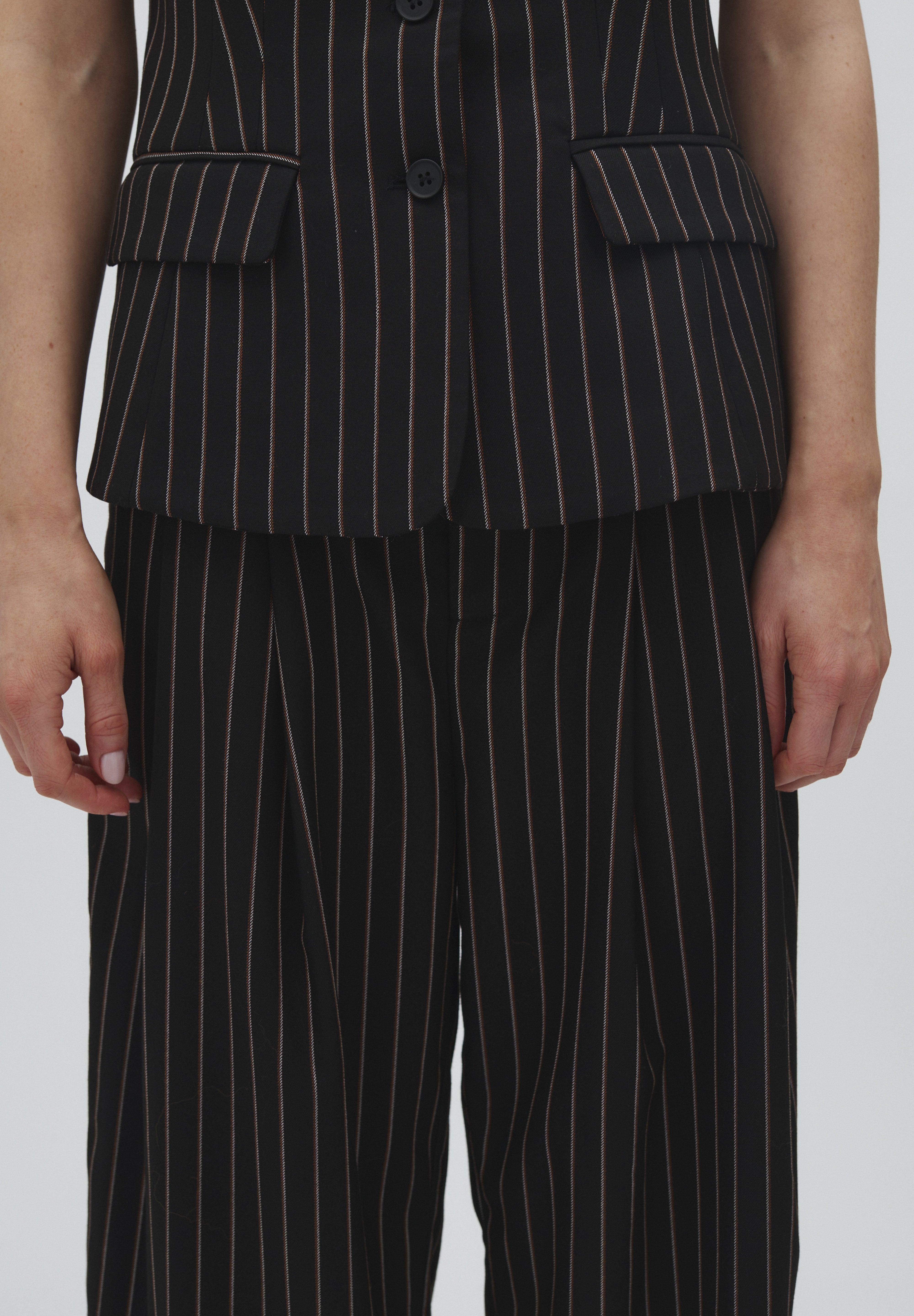 MbyM / Emeli-M Marbel stripe / Black brown pinstripe