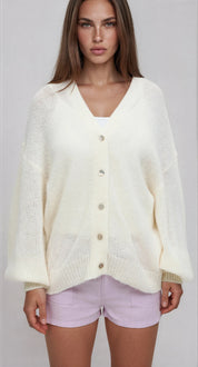 Gina Tricot / Chunky knitted cardigan / Offwhite