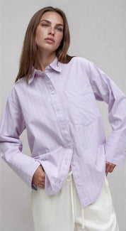 Gina Tricot / Poplin shirt / Purple/stripe