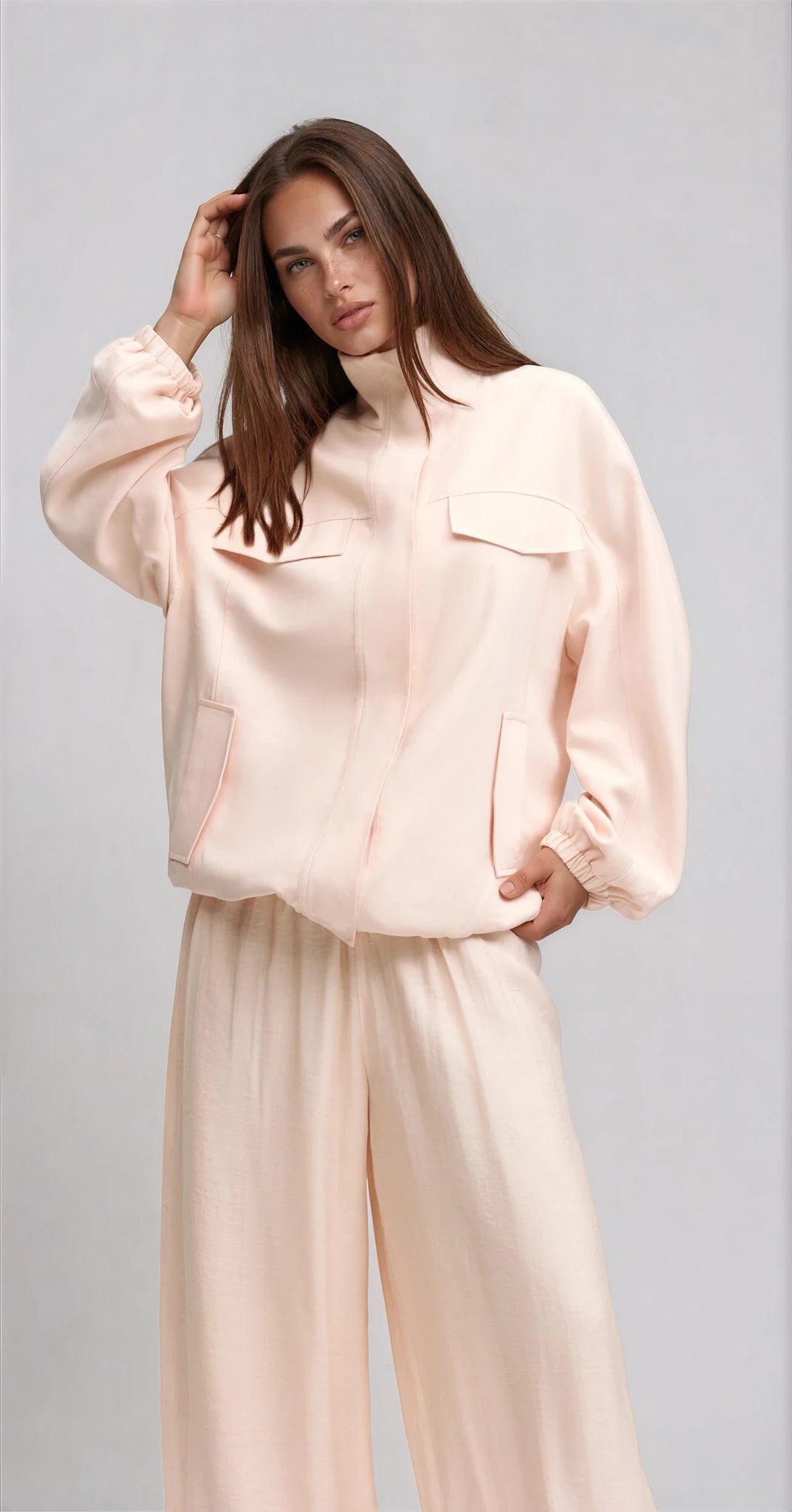 Gina Tricot / High neck cargo jacket / Peach (2560)