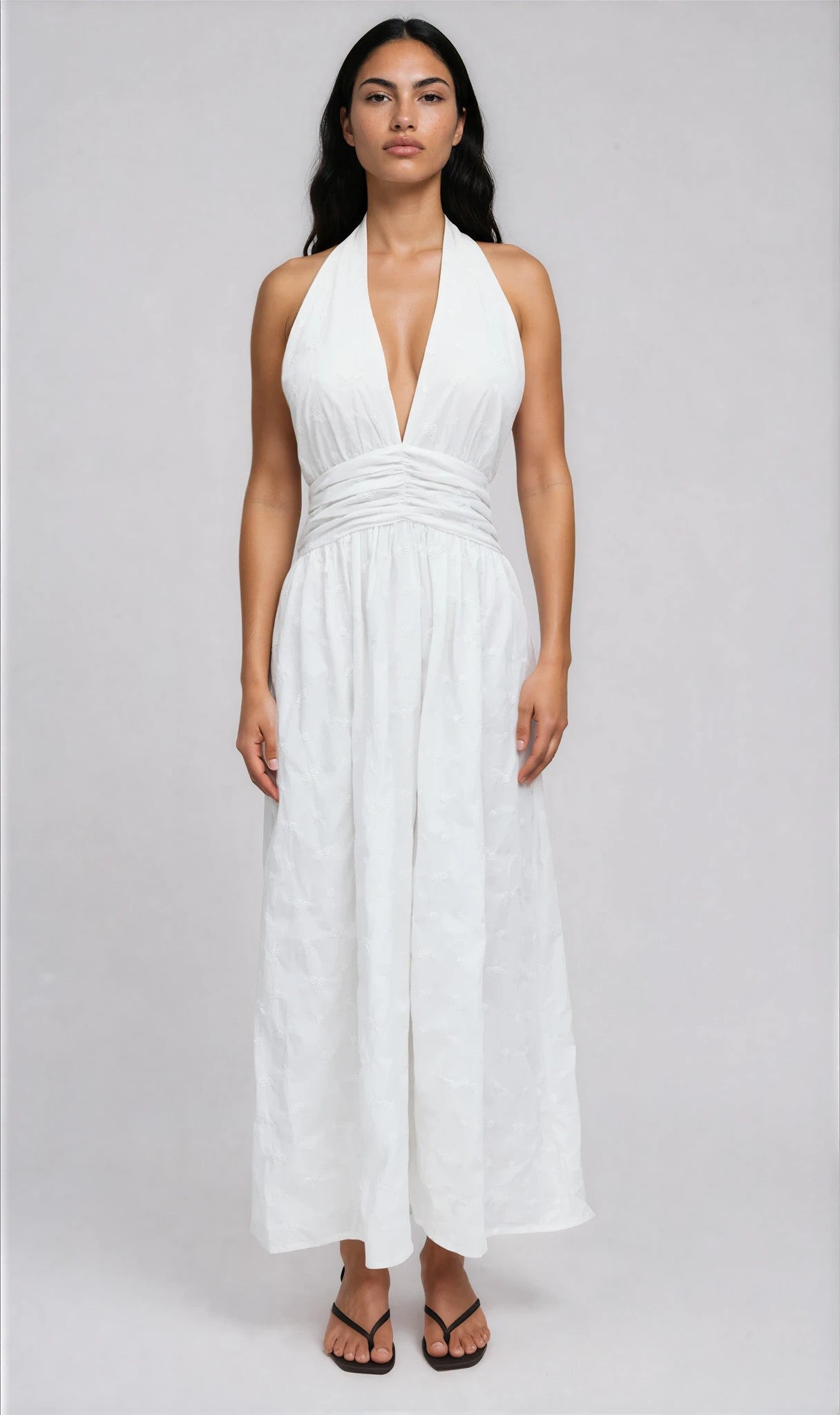 Gina Tricot / Halterneck dress / White (1000)