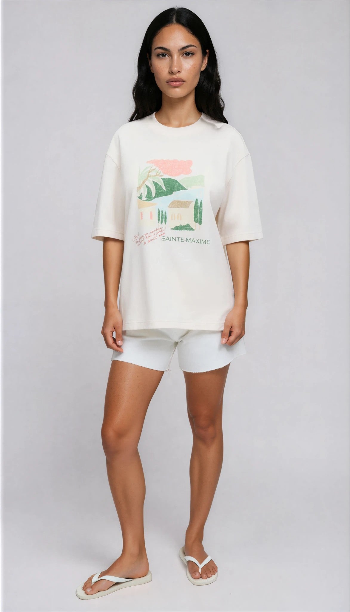 Gina Tricot / Printed oversized tee / Dew