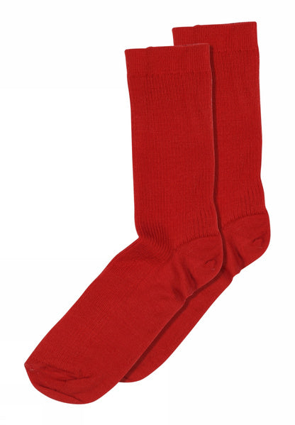 mp Denmark / Fine wool rib socks / Tomato