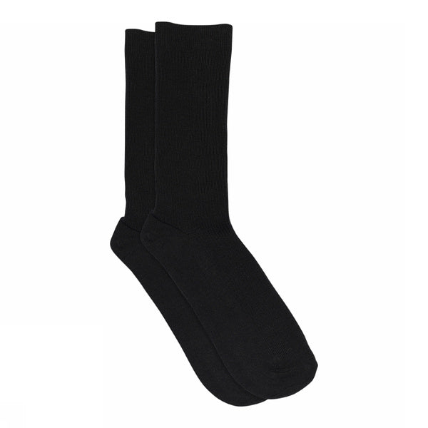 mp Denmark / Fine wool rib socks / Black