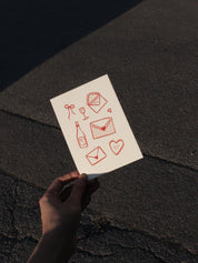 Postkarte Liebesbriefe (Risographie) | Valentinstag