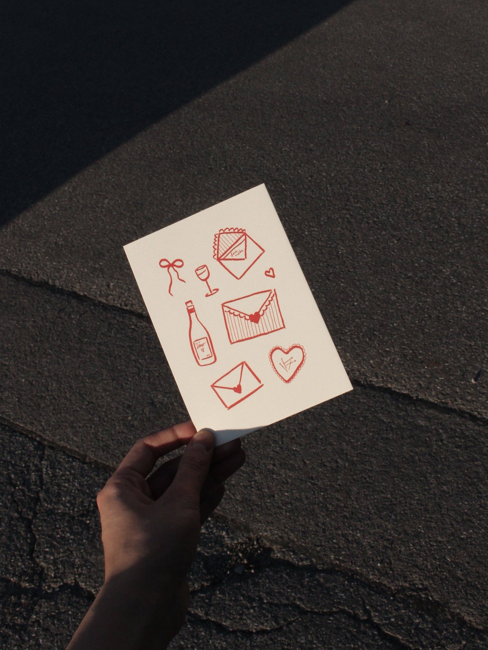 Postkarte Liebesbriefe (Risographie) | Valentinstag