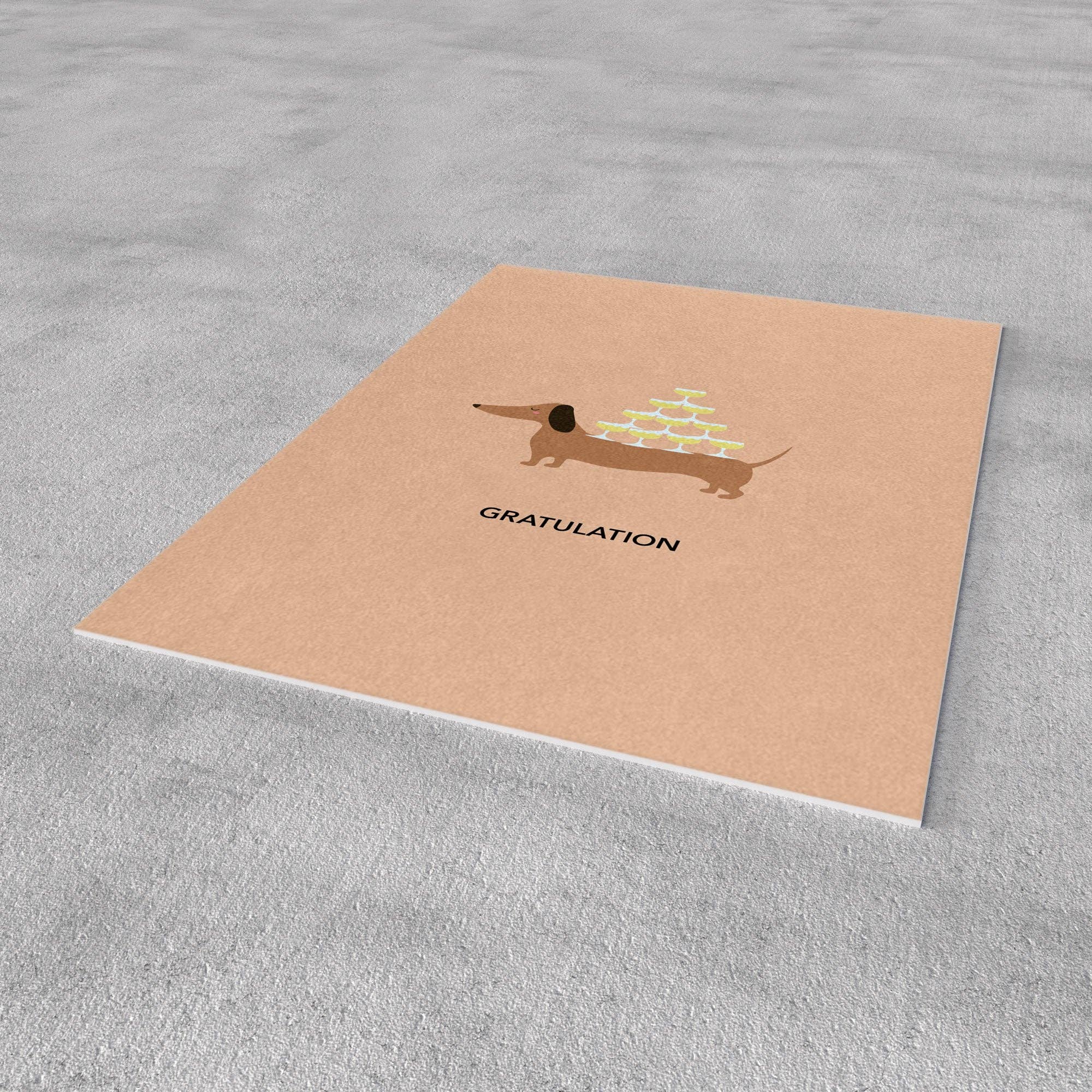 Naturbedacht - Postkarte - Dackel Gratulation - Nr. 306