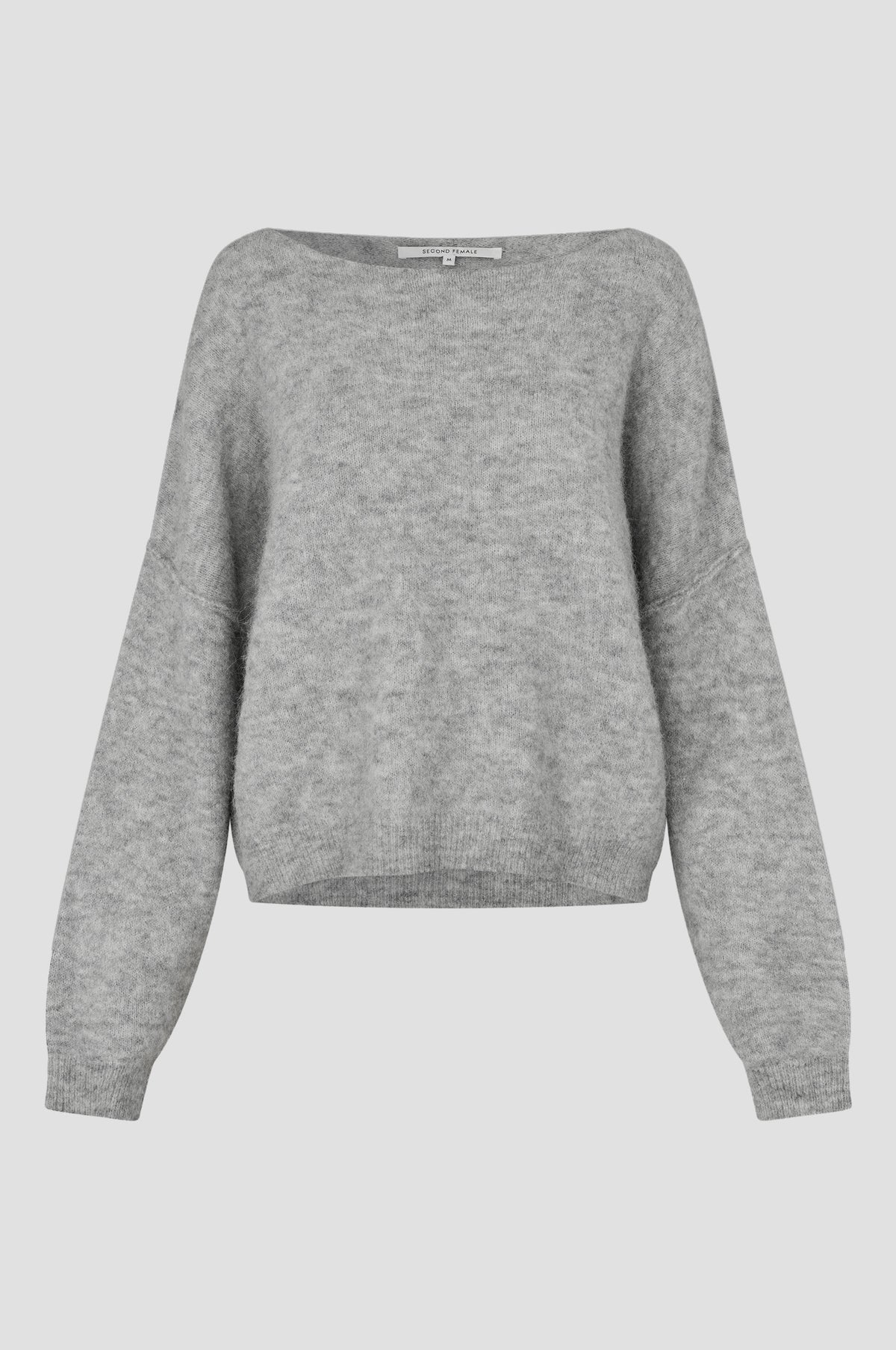 SECOND FEMALE / Pollenza Knit Pullover / Light Grey Melange