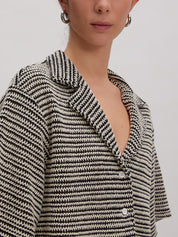 Edited / Karlotta Shirt / Black - Cream Stripe
