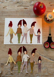 Weihnachtspapierausschnitte Elfenbande 1