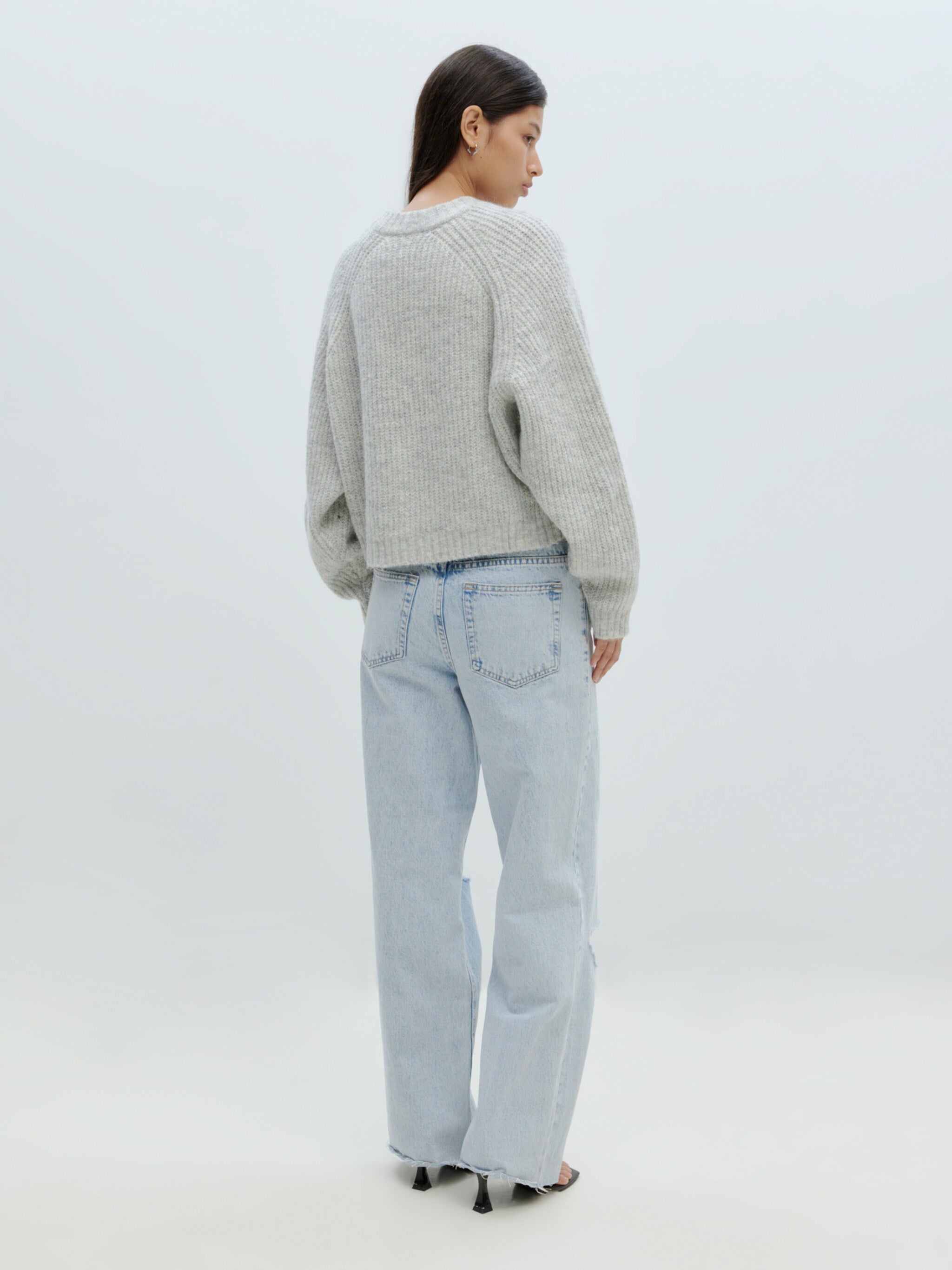 EDITED / Rani Bomber Cardigan / Grey Melange