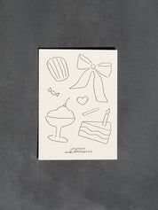 Postkarte 'Joyeux Anniversaire' (Risographie) | Geburtstag