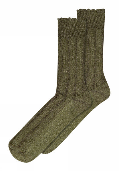 mp Denmark / Julia glitter socks / Capulet Olive