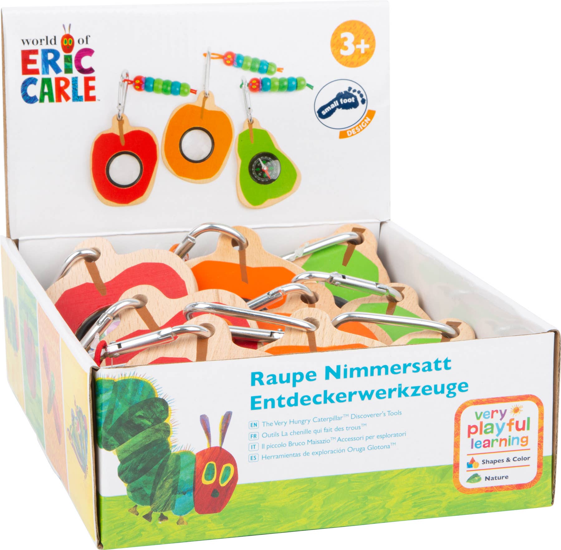Raupe Nimmersatt Display Entdeckerspielzeug | Holz