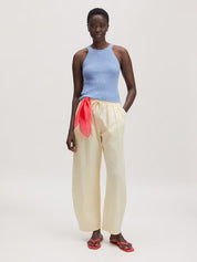 Edited / Yandra Knit Top / Papyrus + Sodalite Blue