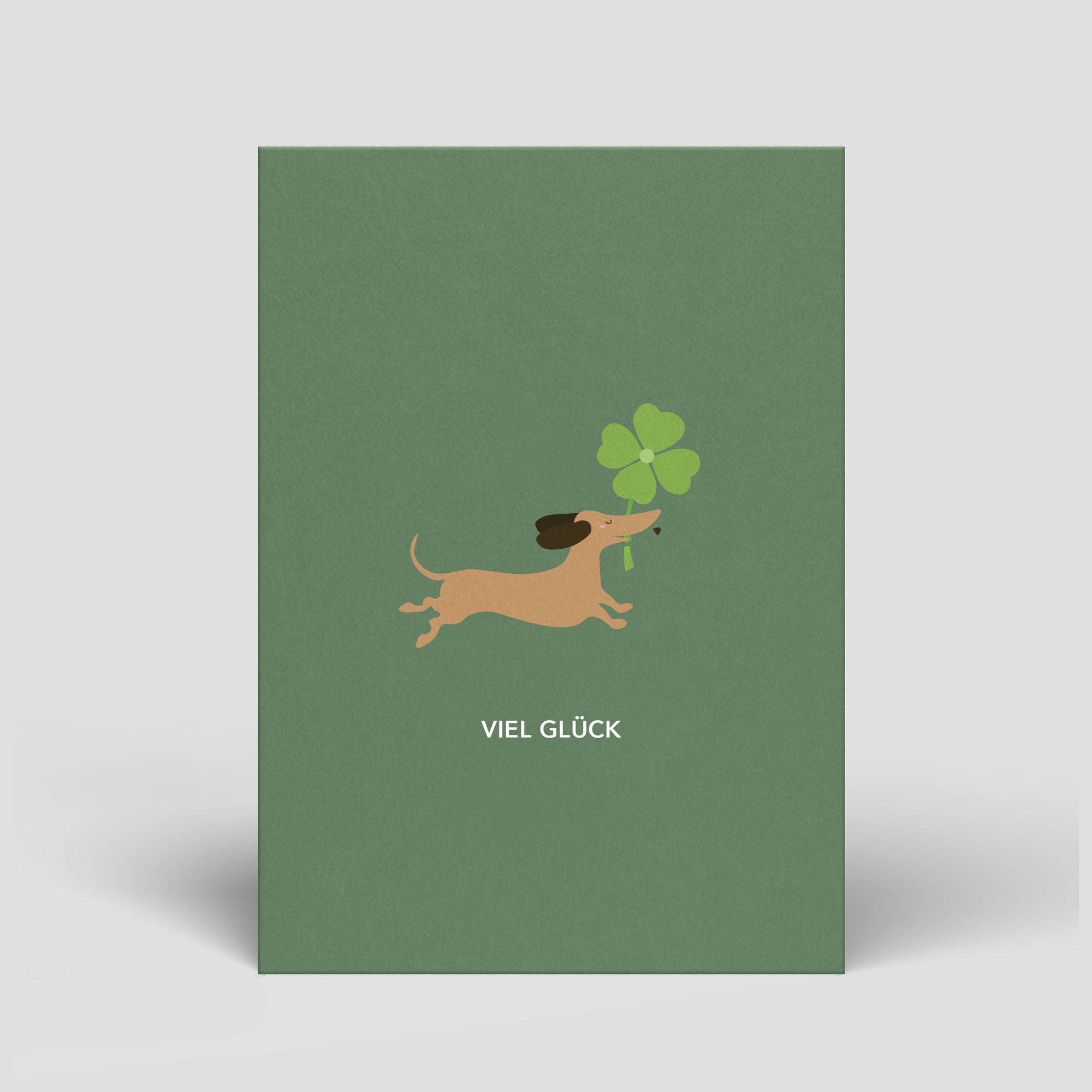 Naturbedacht - Postkarte - Dackel wünscht Glück - Nr. 307