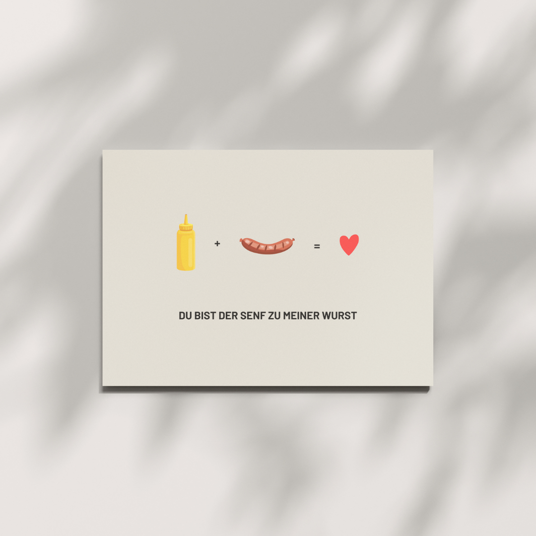 HERR&FRAUHEMPEL - Postkarte - Senf zu meiner Wurst