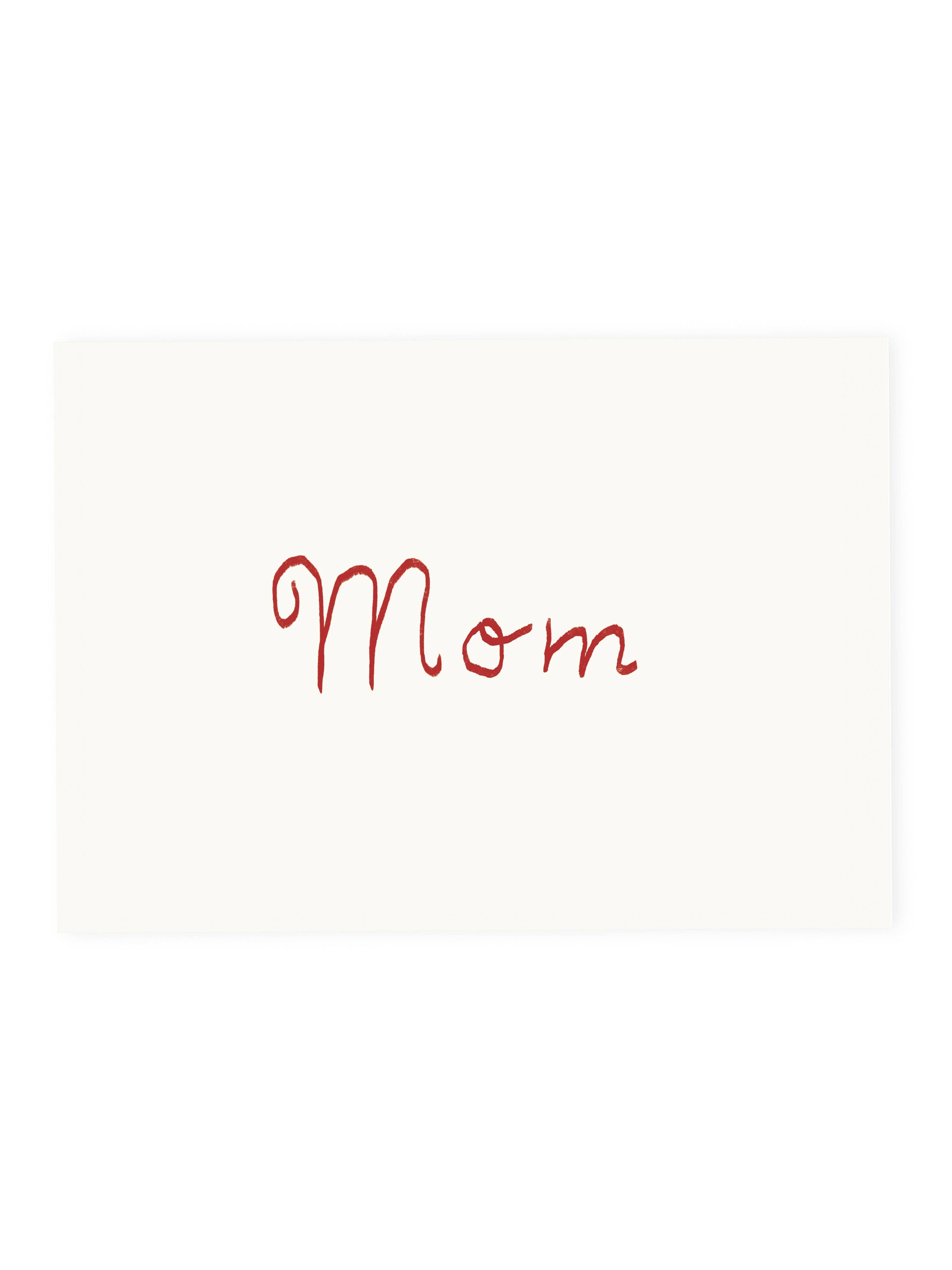 Postkarte 'Mom' Schrift (Risographie) | Muttertag
