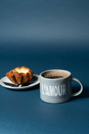 Sisi / 'L'amour' Tasse in grau