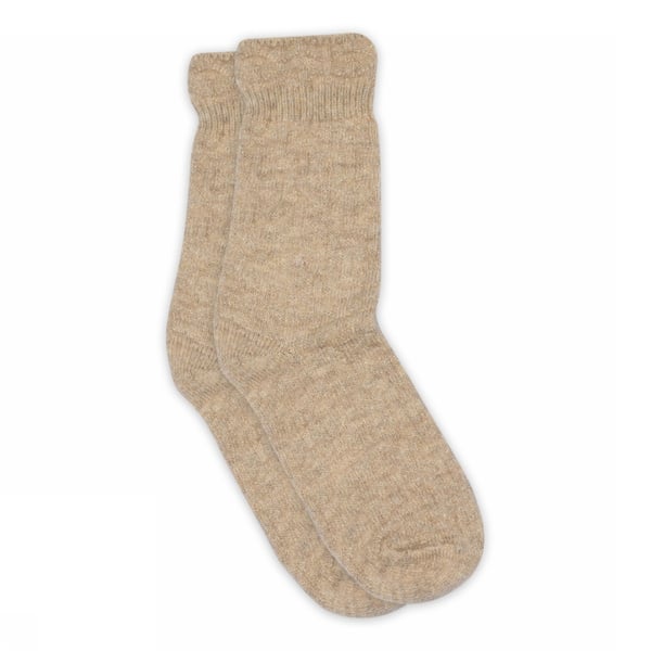 mp Denmark / Valdis Alpaca socks / Light Brown Melange