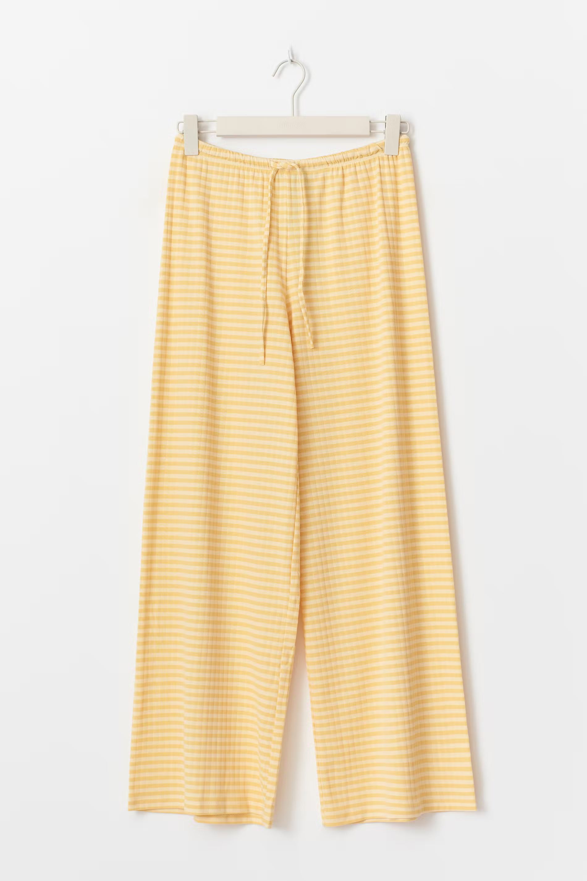 Gina Tricot / Striped soft trousers / White/Yellow