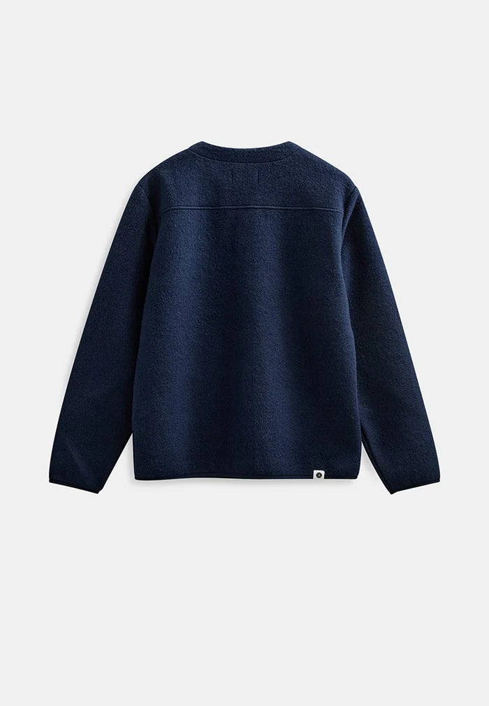 ANERKJENDT / AKSIGURD BOILED WOOL OVERSHIRT / Sky Captain
