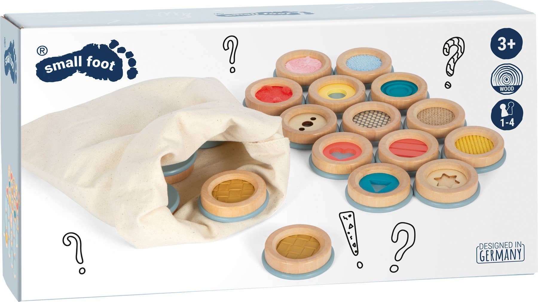 Fühlmemo „Sensory“ | Sinnesspielzeug | Holz