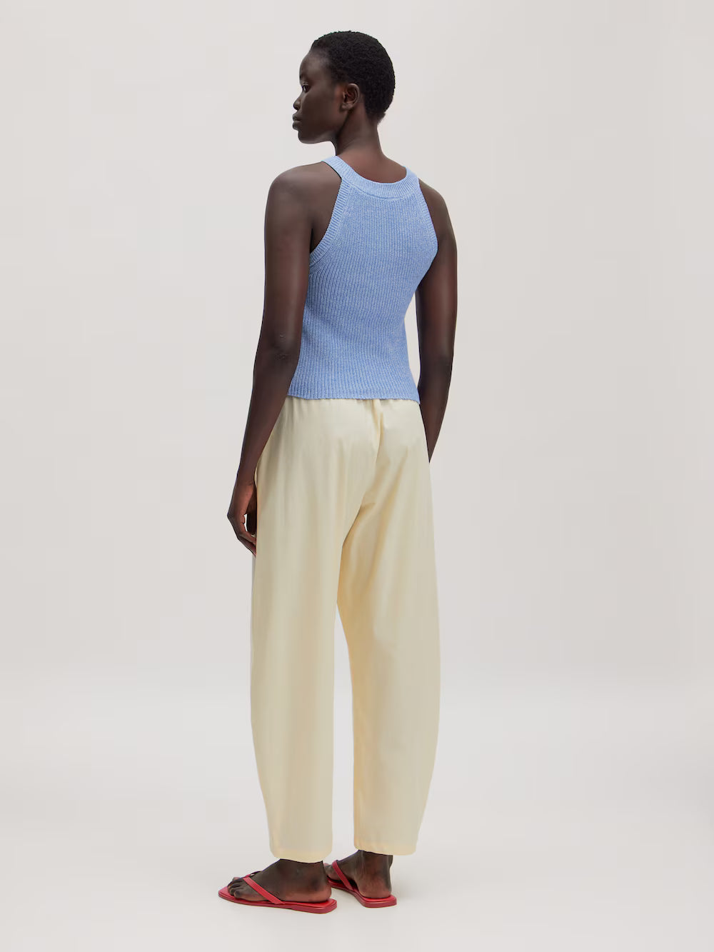 Edited / Yandra Knit Top / Papyrus + Sodalite Blue