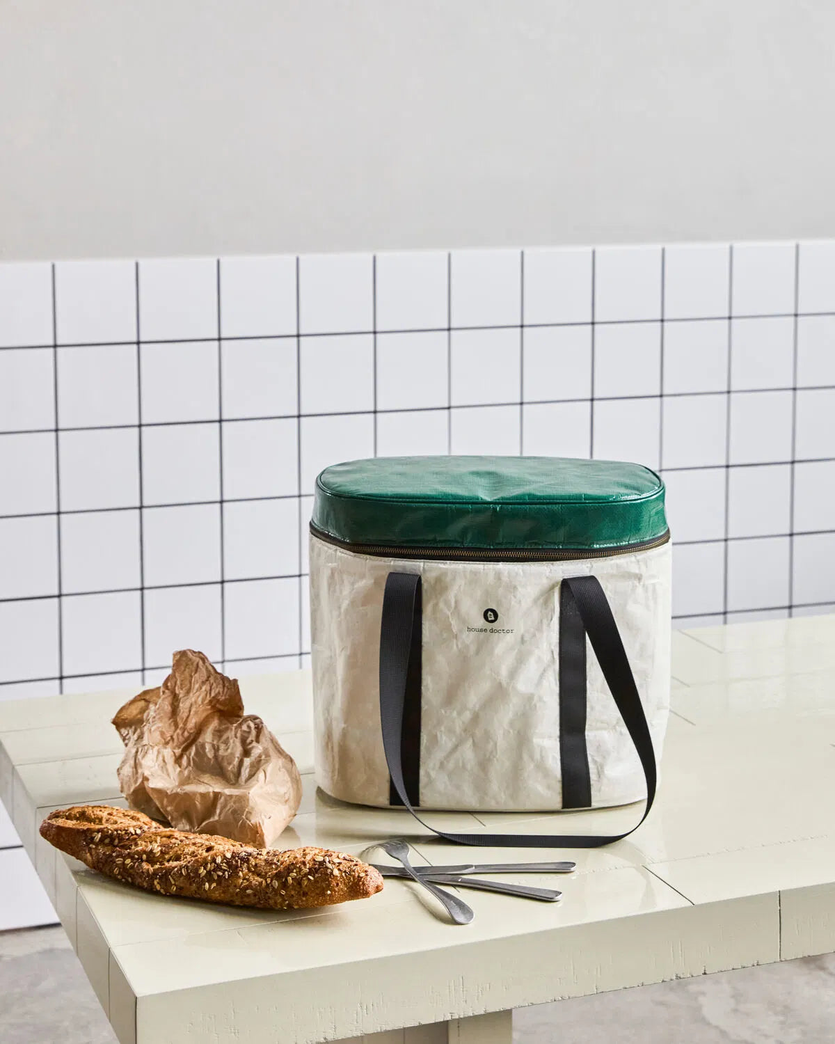 House Doctor/  Kühltasche HDPicnic/ Sand, Dunkelgrün