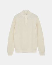 ANERKJENDT / AKSUNE PATENT HALF ZIP KNIT / Tofu