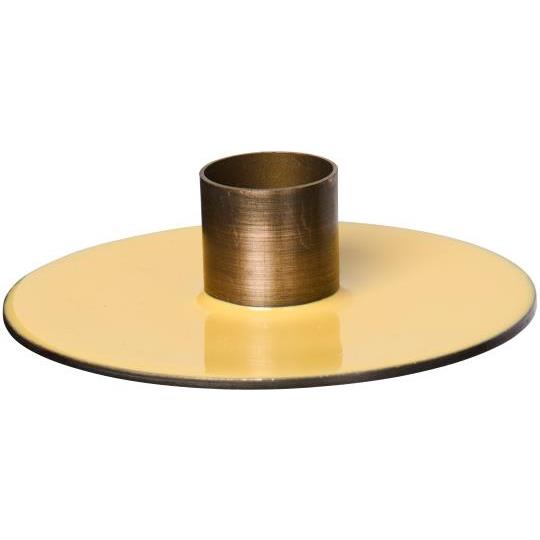 Ib Laursen / Kerzenhalter f/2,2 cm Kerze 2-farbig hellgelb