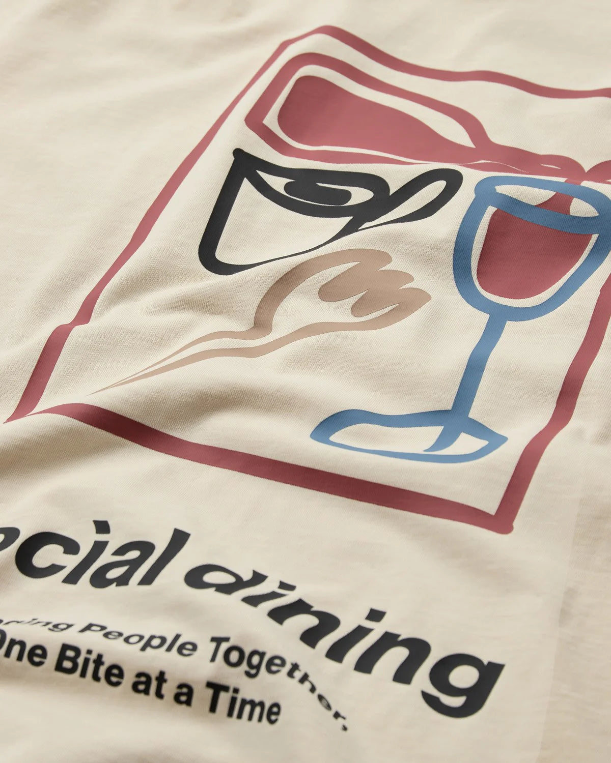 Anerkjendt / AKVILLADS SOCIAL PRINT S/S TEE / Sky Captain