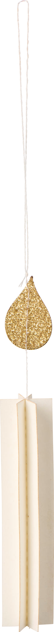 Ib Laursen / Kerze zum hängen m/Flamme in Glitter