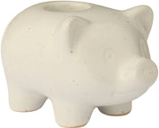 Ib Laursen / Kerzenhalter f/2,2 cm Kerze Schwein steingrau
