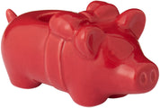 Ib Laursen / Kerzenhalter f/2,2 cm Kerze Schwein rot m/Schleife