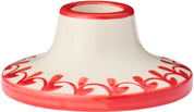 Ib Laursen / Kerzenhalter f/2,2 cm Kerze Muster und Kante in rot