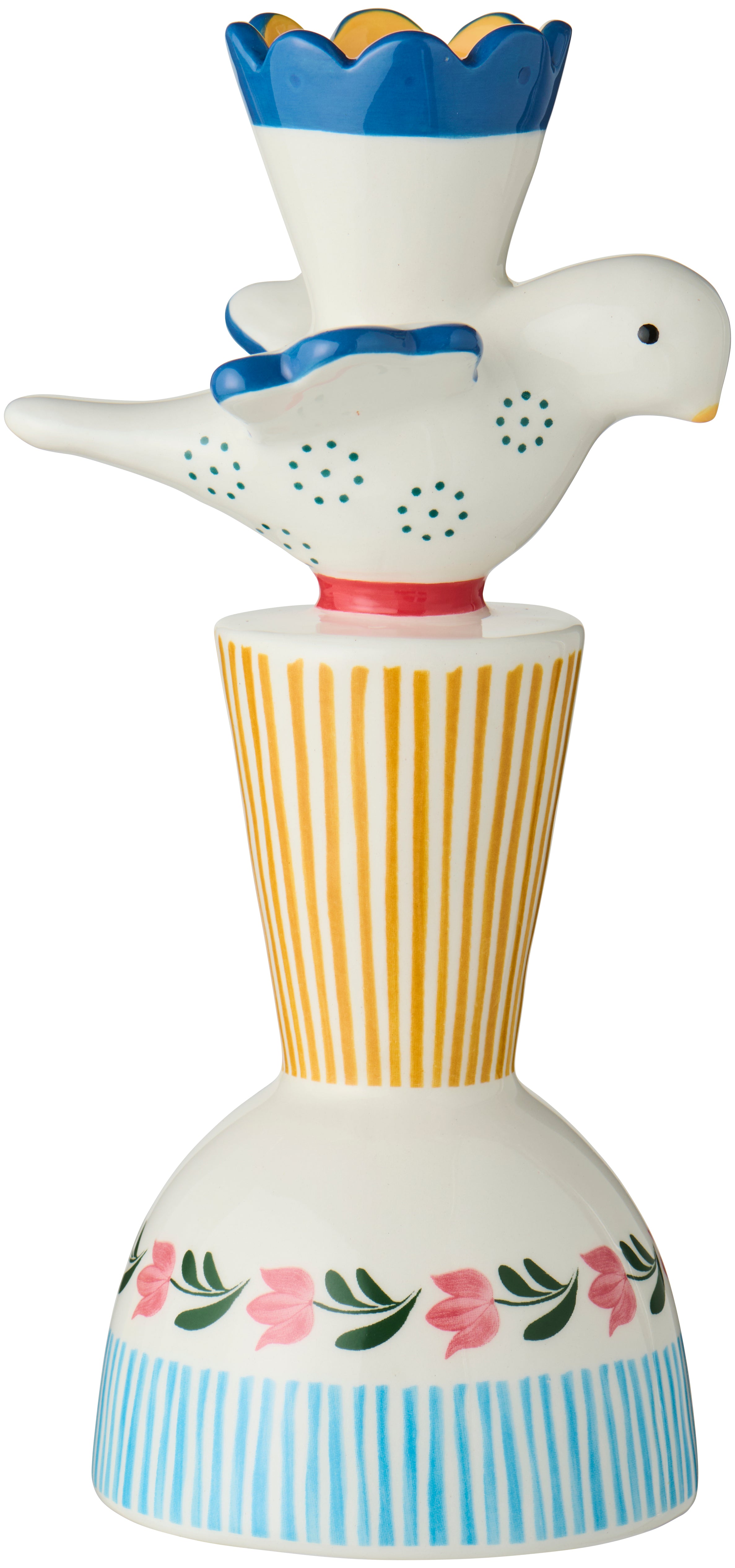 Ib Laursen / Kerzenhalter f/2,2 cm Kerze multifarbig m/Vogel