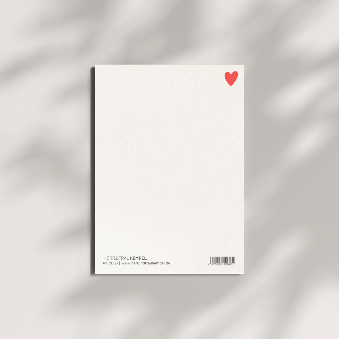 HERR&FRAUHEMPEL - Postkarte - LIEBE rosa - rot