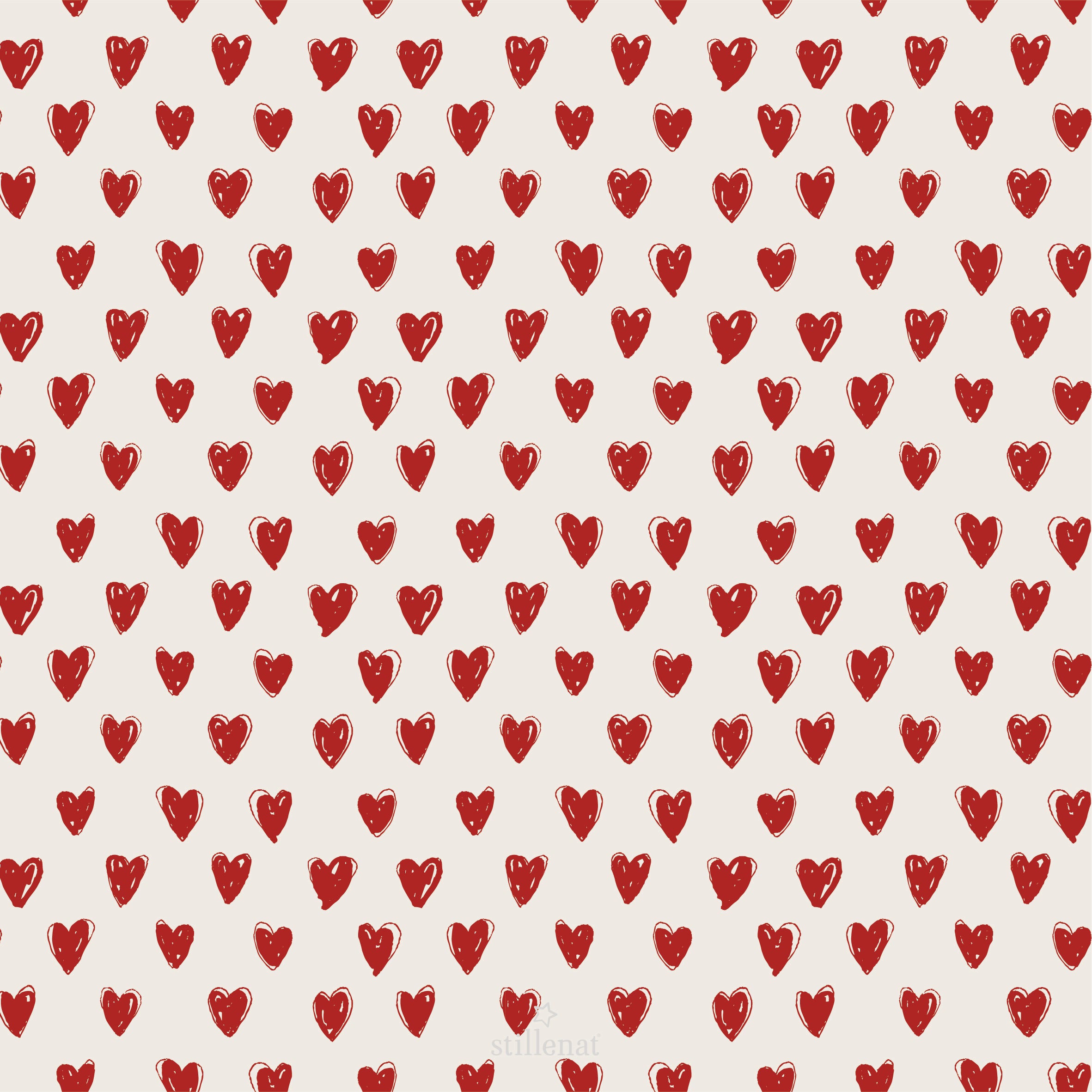 Ib Laursen / Serviette 20x20 cm rote Herzen 50 Stck/Pck