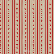 Ib Laursen / Serviette 16,5 x 16,5 cm Herzen und Streifen 20 Stck/Pck