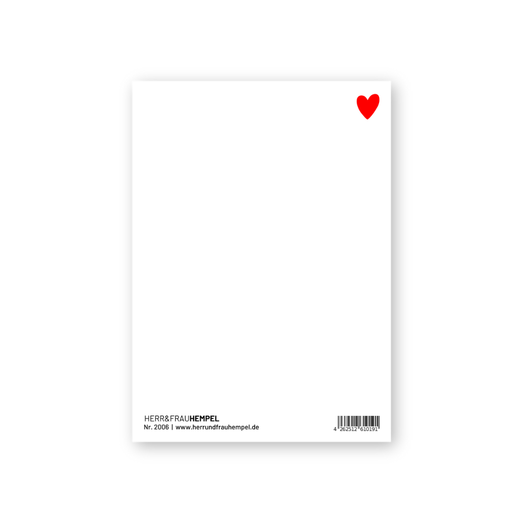 HERR&FRAUHEMPEL - Postkarte - LIEBE rosa - rot