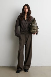SECOND FEMALE / Lanna Shirt / Black Olive