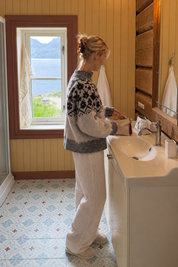 Gina Tricot / Fair isle knitted sweater / Beige melange (1186)