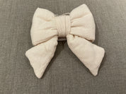 Gepolsterte Schleife aus Baumwolle 14x15cm: Sahnecreme